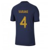 Herren Fußballbekleidung Frankreich Raphael Varane #4 Heimtrikot WM 2022 Kurzarm